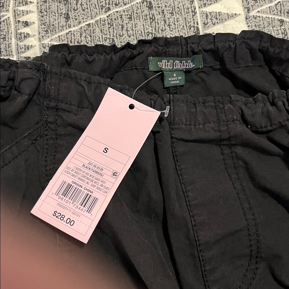 NWT! wild fable Black Cargo Drawstring Midi Skirt - Picture 4 of 5